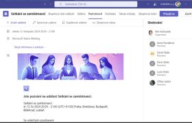 Nový Teams - Tvorba schůzky